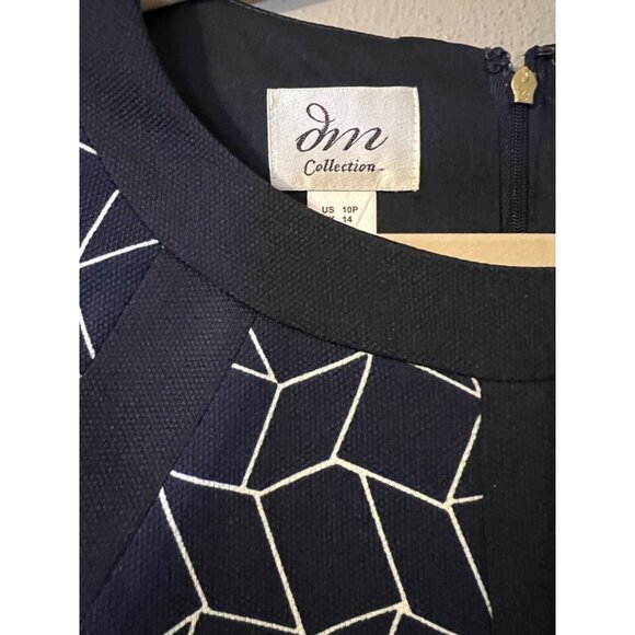 Donna Morgan Sheath Dress 10P 10 P Blue White Classic Career Church NWT NEW - Picture 6 of 9